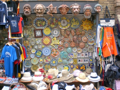 Taormina Tourist Goods Shop.